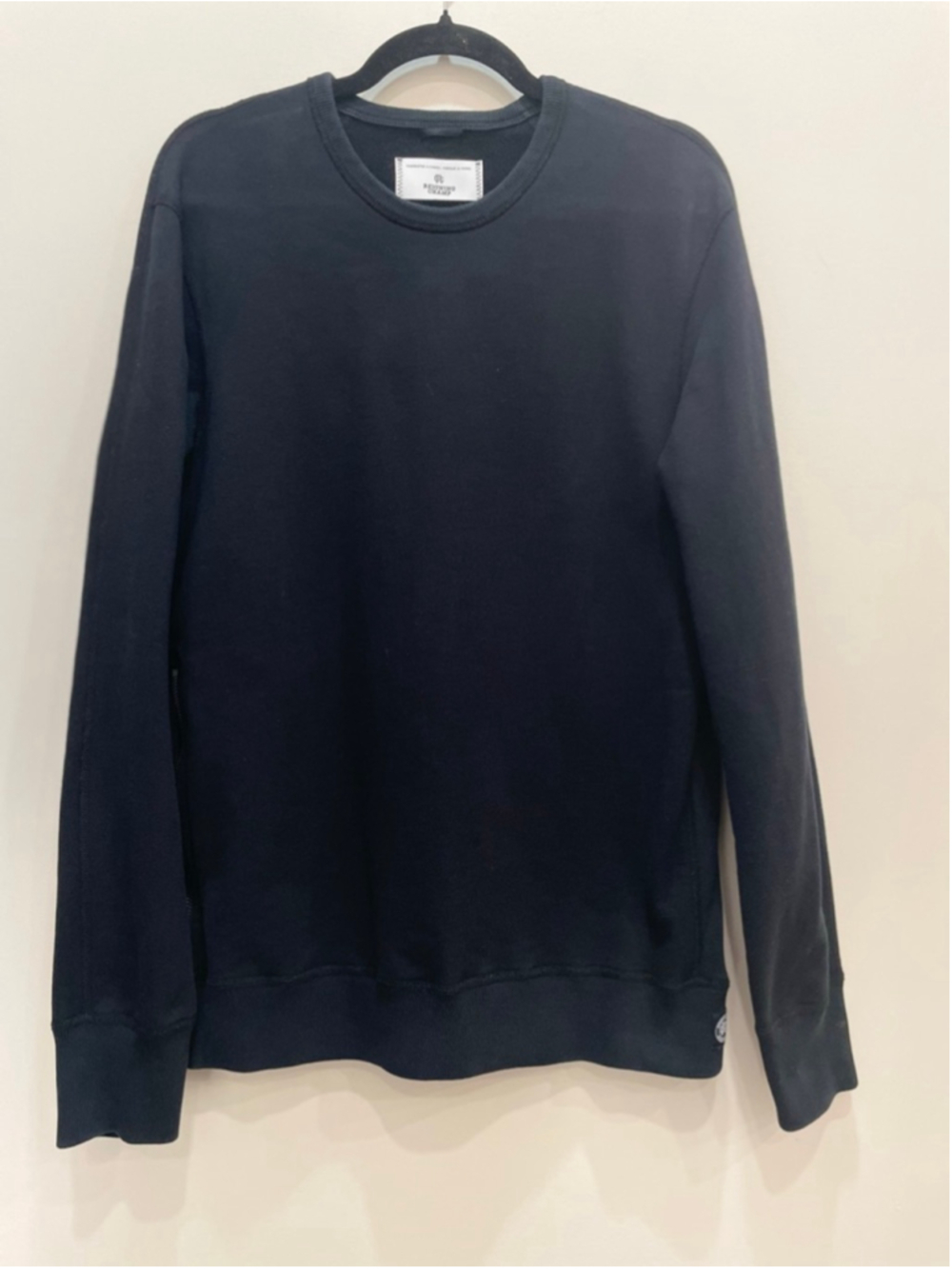 Reigning Champ Black Crewneck Sweatshirt M Mens Size Zip Heavyweight Terry